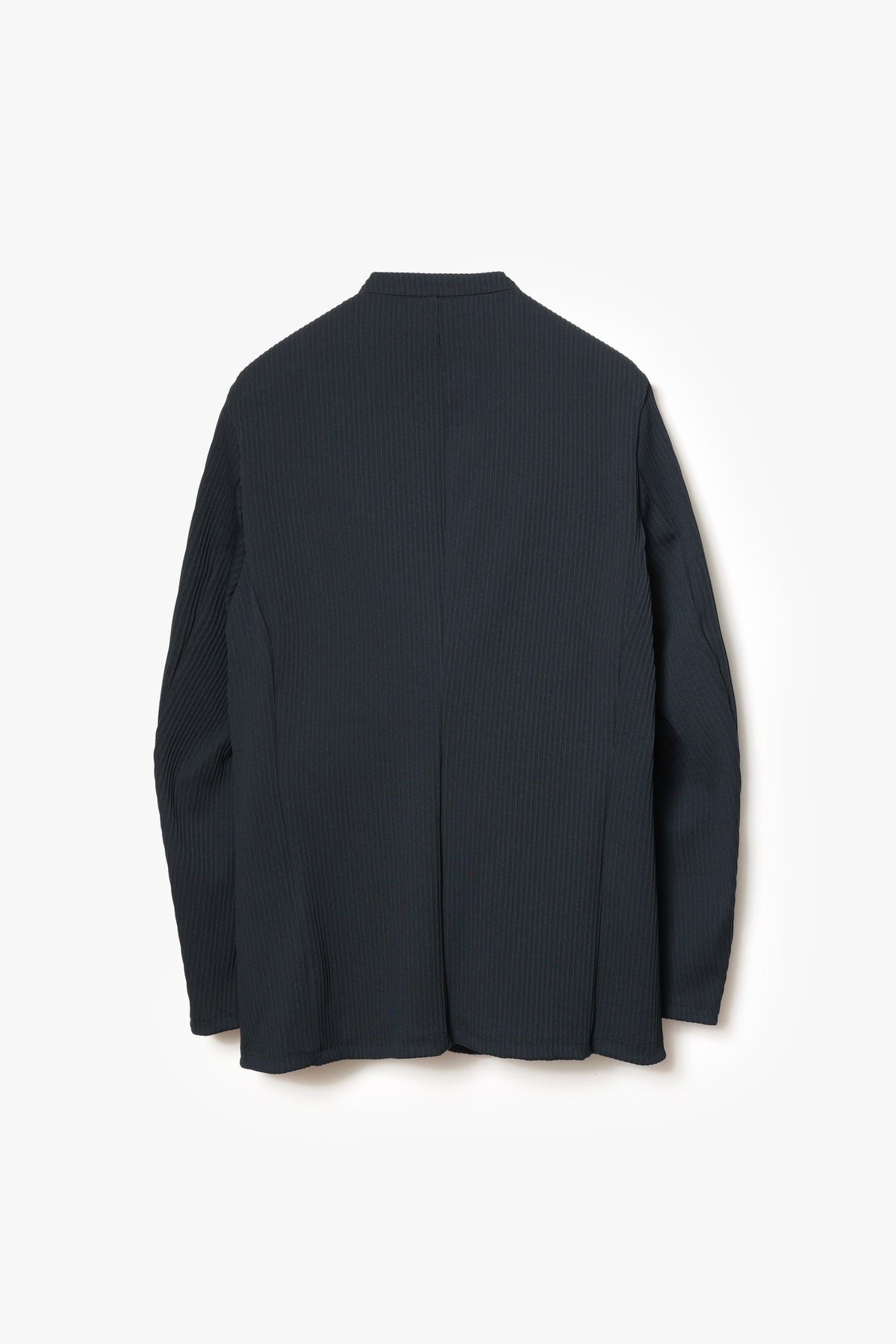 ポリエステルストレッチリブカラーレスカーディガン〔MCKA0320086998〕