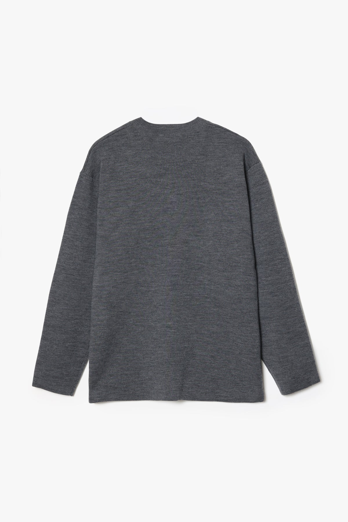 ウール／ポリエステルダブルニットクルーネックプルオーバー〔MCKA0326056998〕