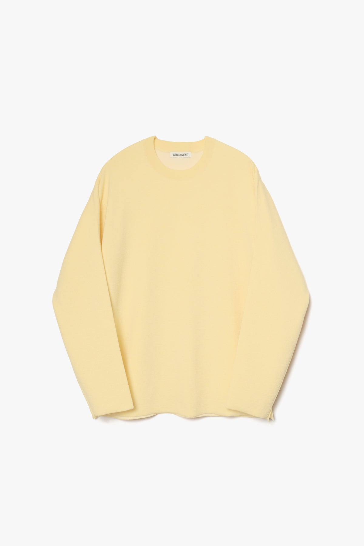 ウール／ポリエステルダブルニットクルーネックプルオーバー〔MCKA0326056998〕
