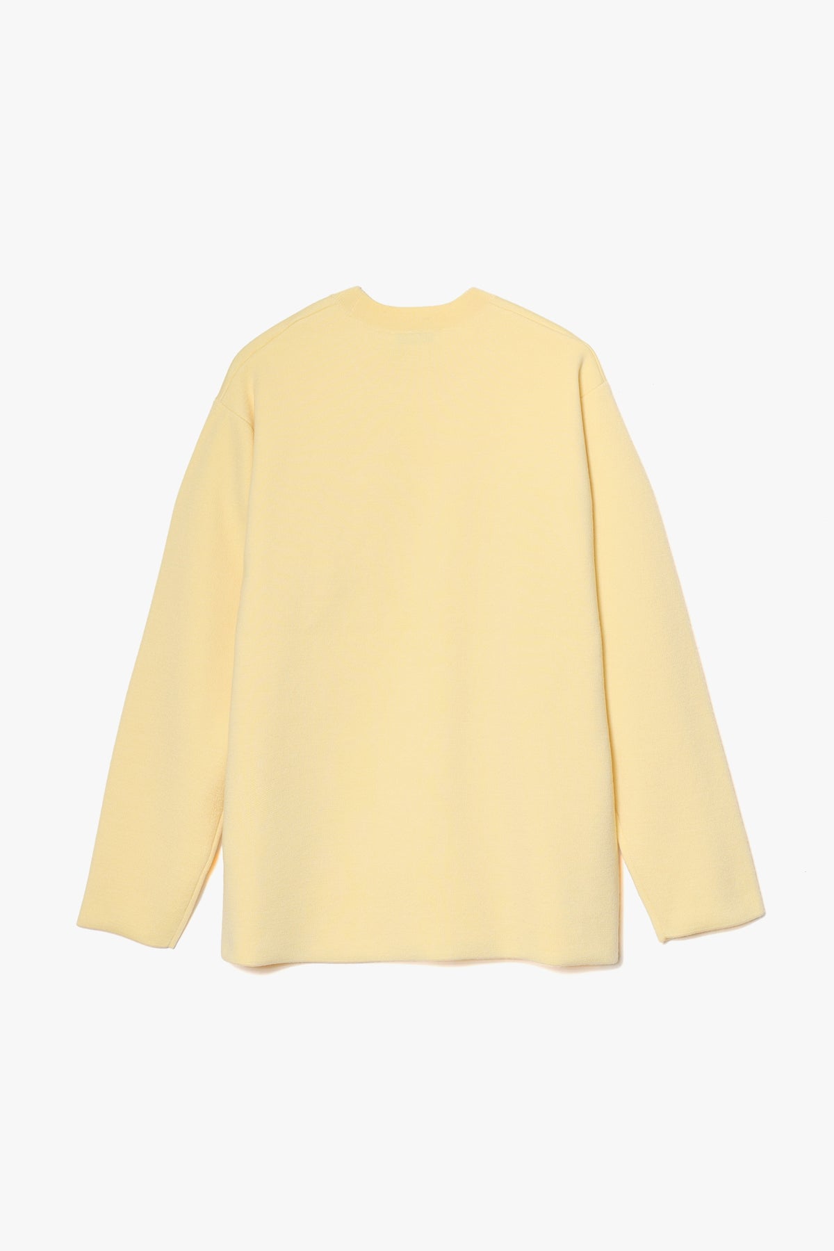 ウール／ポリエステルダブルニットクルーネックプルオーバー〔MCKA0326056998〕